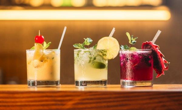Bebidas geladas acompanhando o pedido